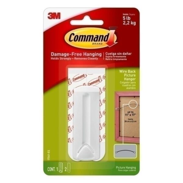 Command 17041 Wire-Back Picture Hanger – Box of 6