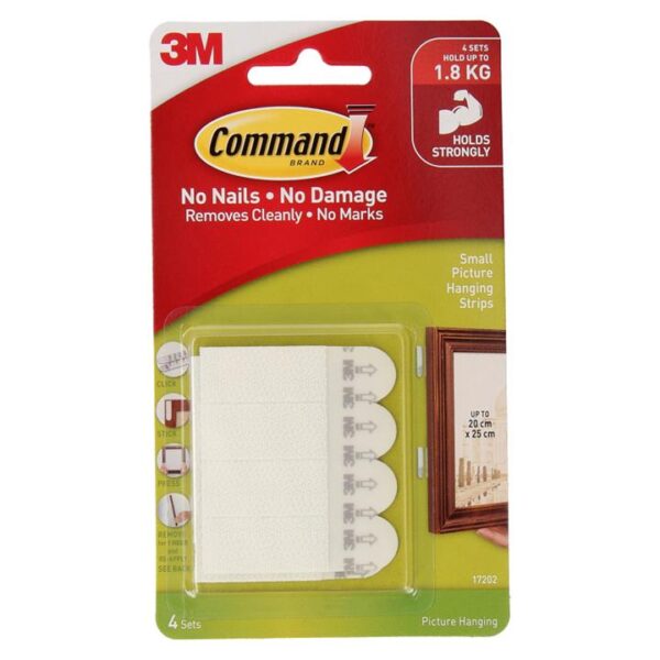 Command 17202 Small Picture Hanging Strips 4-Pack – Box of 9