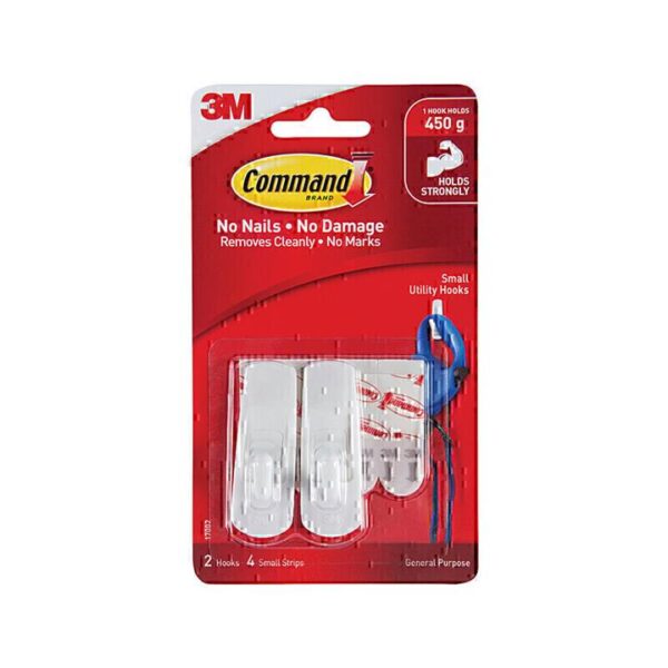 Command 17002 Small Hooks 2-Pack – Box of 6