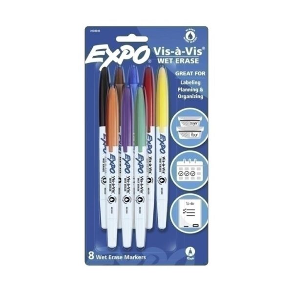 Expo WB Marker Fine Asst Pk8