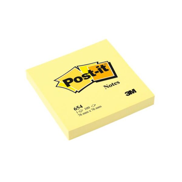 Post-It Notes Canary Yellow 76 x 76mm – Box of 12