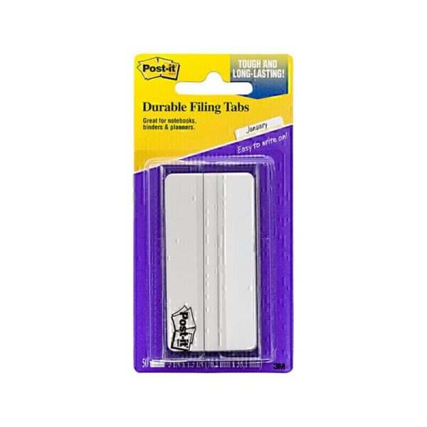 Post-It Filing Tabs White 75mm 50-Pack – Box of 6