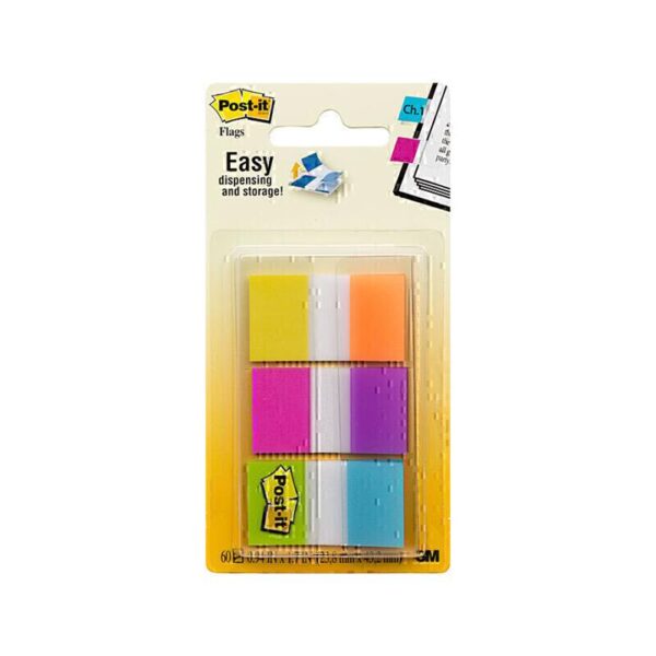 Post-It Flags Bright Colours 25 x 43mm 3-Pack – Box of 6