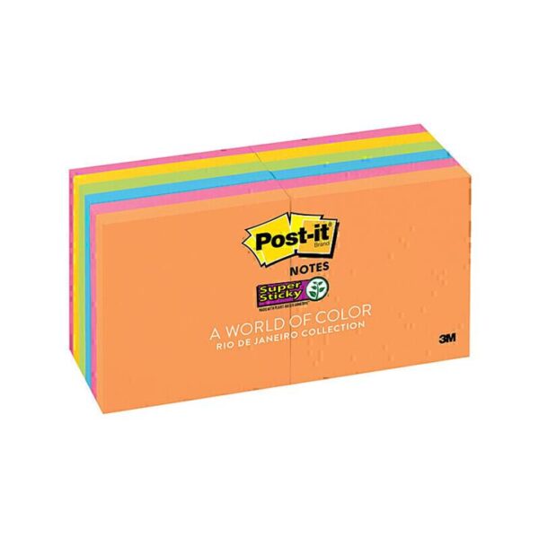 Post-It Super Sticky Notes Rio De Janeiro 76 x 76mm 12-Pack