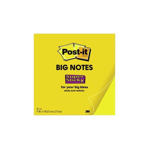 Post-It Super Sticky BIG Notes Yellow 279 x 279mm