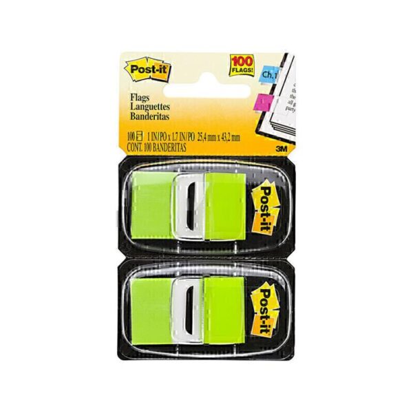 Post-It Flags Bright Green 25 x 43mm 2-Pack – Box of 6