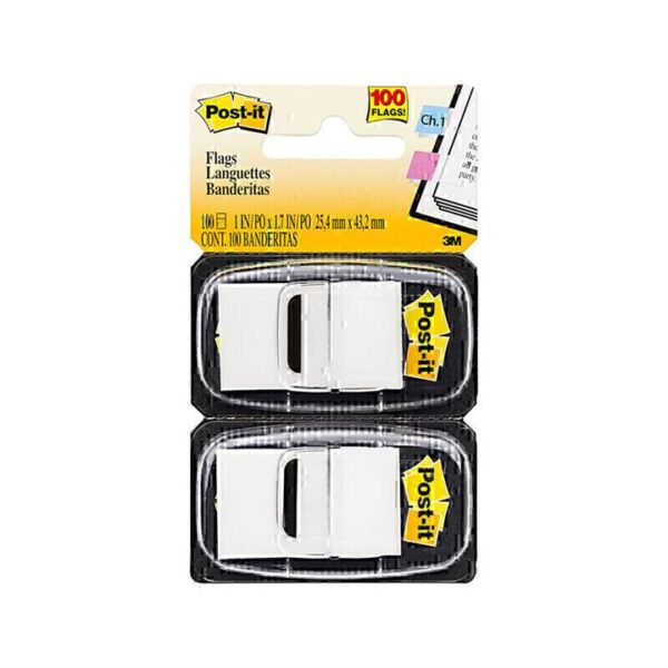 Post-It Flags White 25 x 43mm 2-Pack – Box of 6