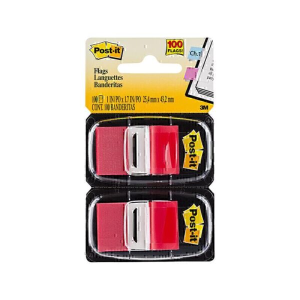 Post-It Flags Red 25 x 43mm 2-Pack – Box of 6