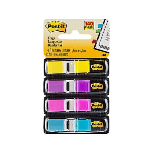 Post-It Mini Flags Bright Colours 12 x 45mm 4-Pack – Box of 6