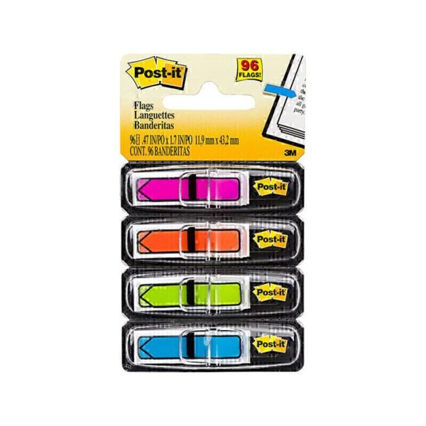 Post-It Arrow Flags Bright Colours 12 x 45mm 4-Pack – Box of 6