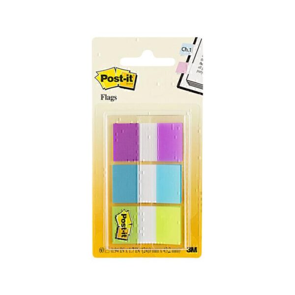 Post-It Flags Bright Colours 25 x 43mm 3-Pack – Box of 6