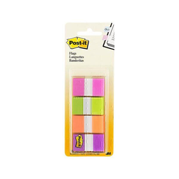 Post-It Flags Bright Colours 25 x 43mm 4-Pack – Box of 6