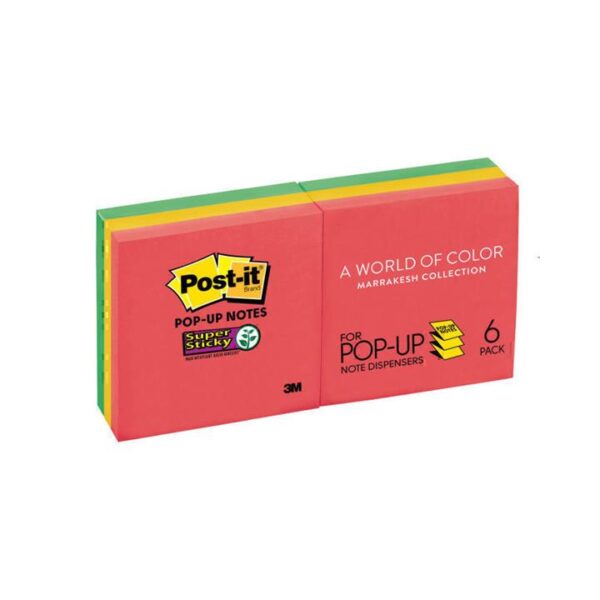 Post-It Super Sticky Pop-up Notes Marrakesh 76 x 76mm 6-Pack