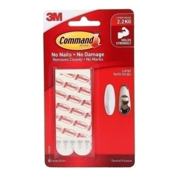 Command 17023P Large Refill Strips 6-Pack – Box of 6