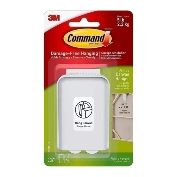 Command 17045-ES Jumbo Canvas Hanger – Box of 4