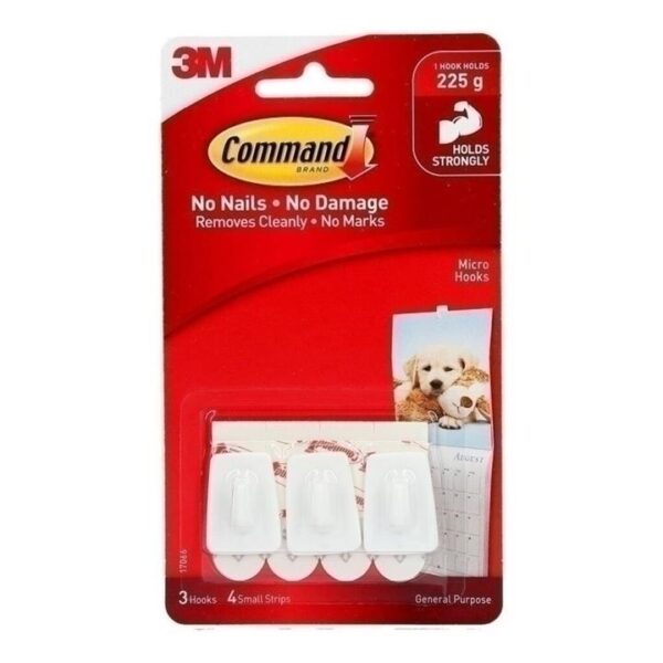 Command 17066 Micro Hooks 3-Pack – Box of 10