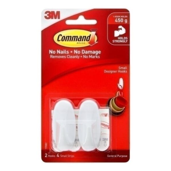 Command 17082 Small Designer Hooks 2-Pack – Box of 6