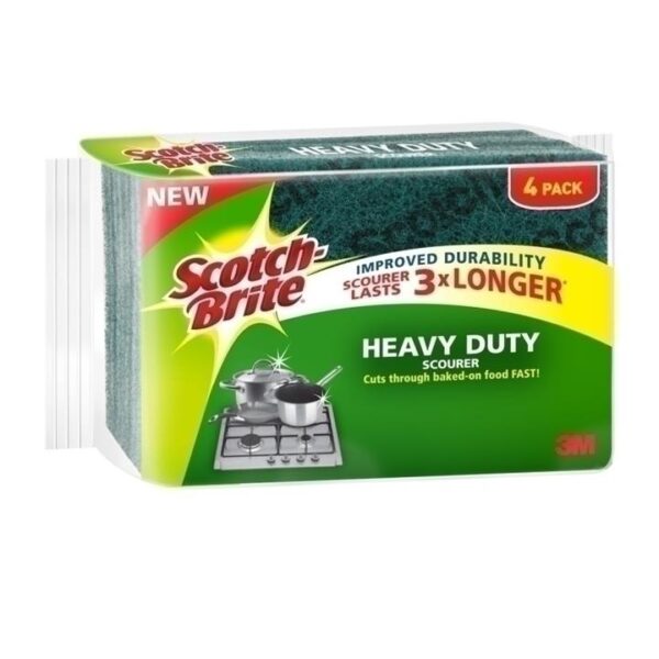 Scotch-Brite Heavy Duty Scourer 4-Pack – Box of 10