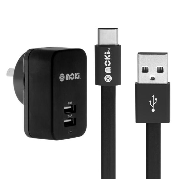 Moki USB-C Cable + Wall Charger Pack