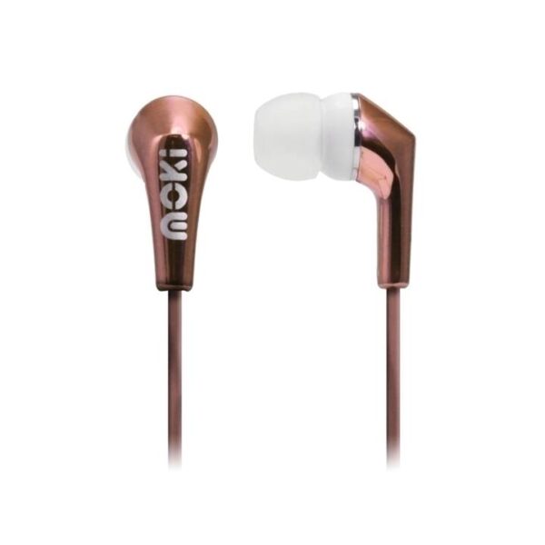 Moki Life Metallic Wired Earphones – Rose Gold