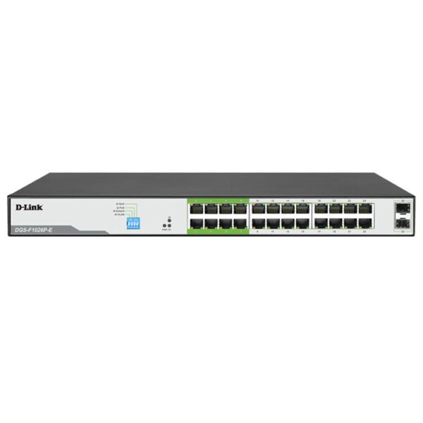 D-Link 26-Port Gigabit PoE Switch with 24 PoE+ Ports and 2 SFP Uplinks