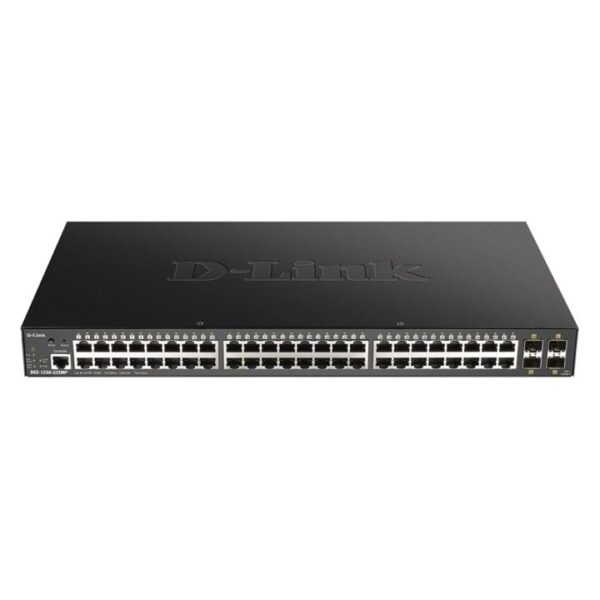 D-Link 52-Port Gigabit Smart Managed PoE Switch with 48 RJ45 and 4 SFP+ 10G Ports