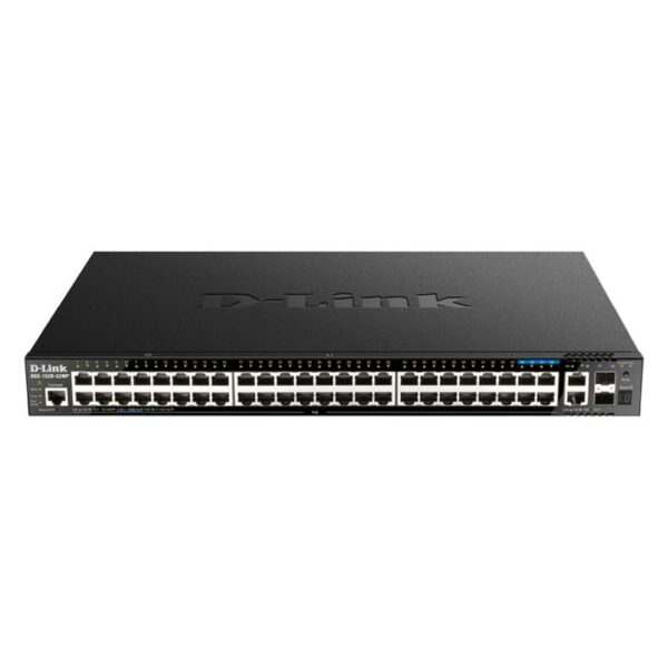 D-Link 52-Port Gigabit Smart Managed Stackable L3 Switch with 48 1000Base-T & 2 10GBase-T/SFP+Ports