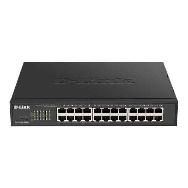 D-Link 24-Port Gigabit Smart Managed PoE Switch with 12 PoE Ports