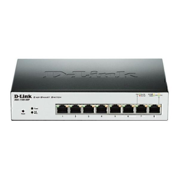 D-Link 8-Port Gigabit Smart Managed PoE Switch with 8 PoE ports