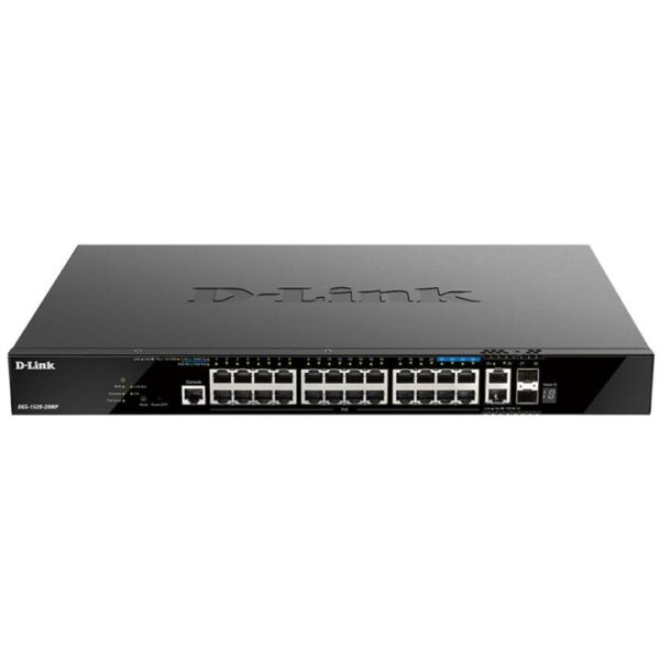 D-Link 28-Port Gigabit Smart Managed Stackable PoE+ Switch