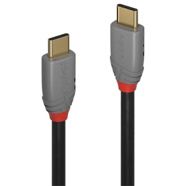 Lindy 0.5m USB-C 3.1 Cable – 5A PD – Anthra Line