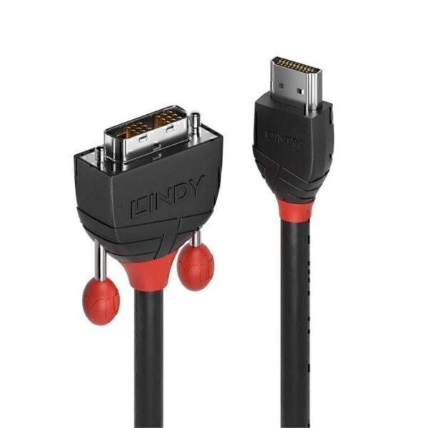 Lindy 1m HDMI to DVI-D Cable – Black Line