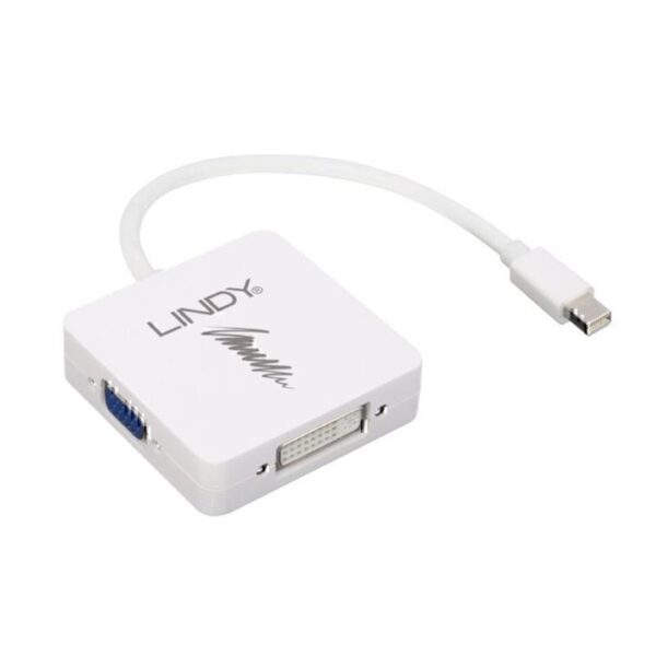 Lindy Mini DisplayPort 1.2 to HDMI – VGA & DVI-D Converter