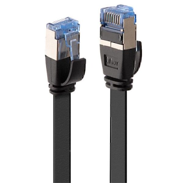 Lindy 5m CAT6A U/FTP Flat Gigabit Network Cable – Black