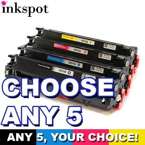 HP Compatible 131A (CF210X-CF213A) Toner 5 Pack