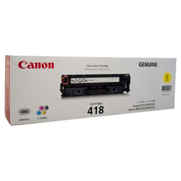 Genuine Canon CART418 Yellow Toner