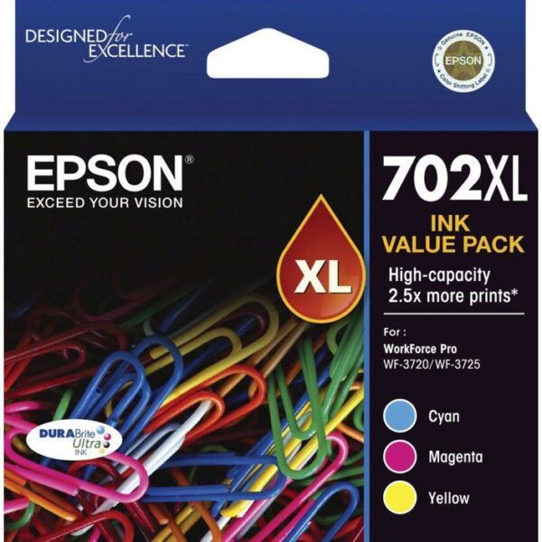 Genuine Epson 702 XL CMY Pack