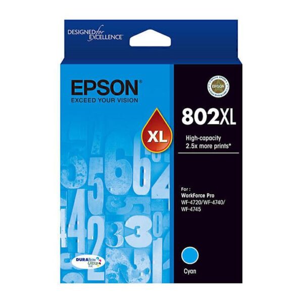 Genuine Epson 802 XL Cyan