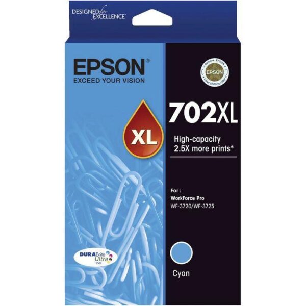 Genuine Epson 702 XL Cyan