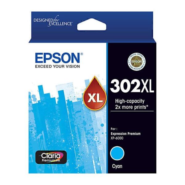 Genuine Epson 302XL Cyan