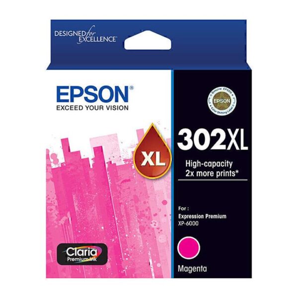 Genuine Epson 302XL Magenta