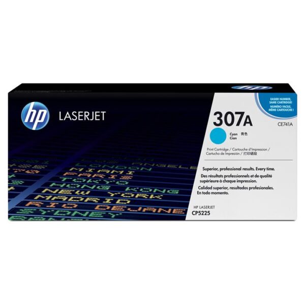 Genuine HP CE741A (307A) Cyan Toner