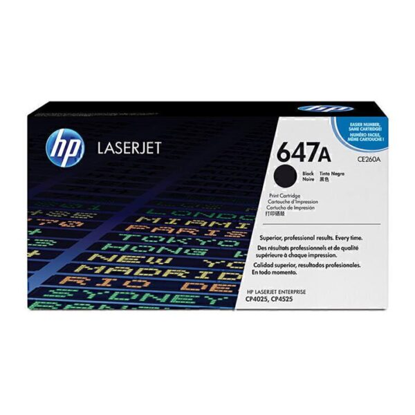 Genuine HP CE260A (647A) Black Toner