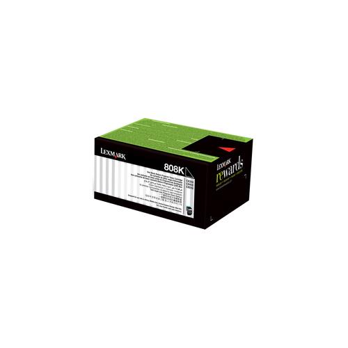 Genuine Lexmark 808K Black Toner (1k)