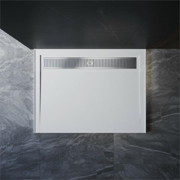 ELEGANT Rectangle Durable SMC Shower Base White