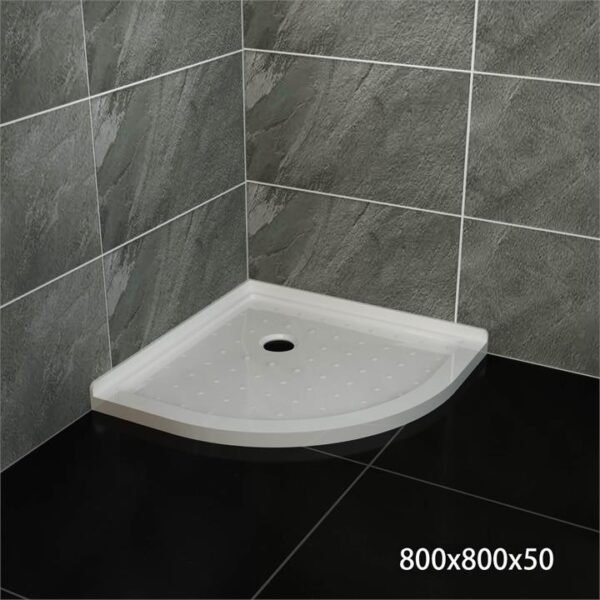 ELEGANT SHOWERS Extra Strong Acrylic Fiberglass Curved Shower Base-800x800mm