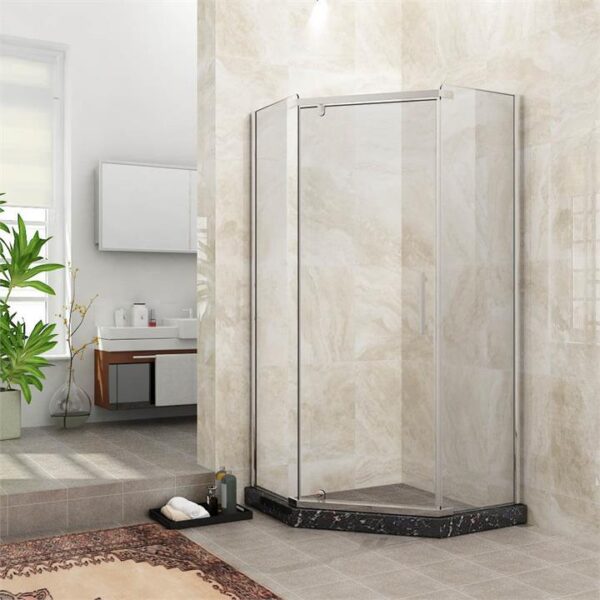 ELEGANT SHOWERS Diamond Semi Frameless Shower Screen