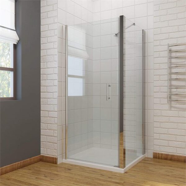 ELEGANT SHOWERS Bathroom Frameless Pivot Shower Screen