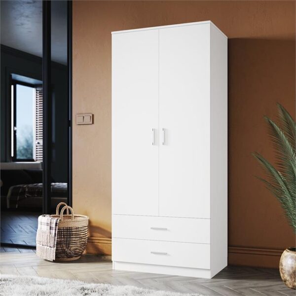 ELEGANT 2 Door 2 Drawers Wardrobe 180cm Multi-purpose Cabinet