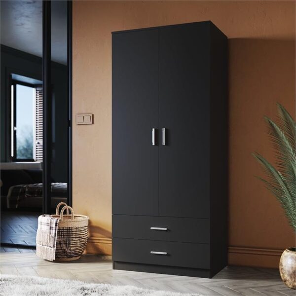 ELEGANT 2 Door 2 Drawers Wardrobe 180cm Multi-purpose Cabinet